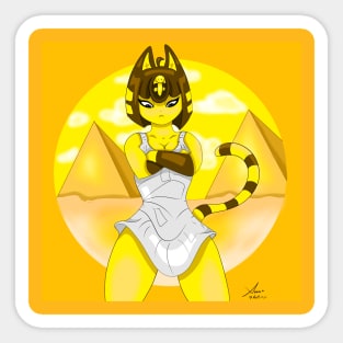 Egyptian yellow cat Sticker